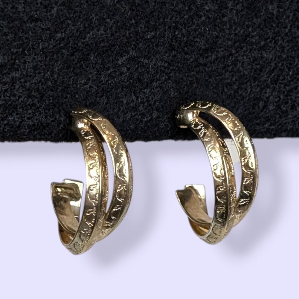 V. Doubled Open Hoop Earrings